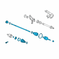 OEM 2007 Acura TL Driveshaft Assembly, Passenger Side Diagram - 44305-SEP-A02