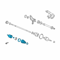 OEM 2011 Honda Element Boot Set, Inboard Diagram - 44017-S84-C00