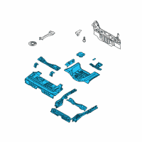 OEM 2008 Chevrolet Aveo5 Panel Asm, Rear Floor Diagram - 96532561