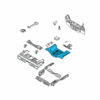 OEM 2010 Pontiac G3 Panel Asm, Rear Floor Rear Diagram - 95022788