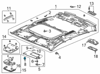 OEM 2021 Acura TLX Holder (Alluring Ecru) Diagram - 88217-TK8-A01ZT