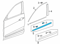 OEM 2022 Acura MDX Garnish, Front Right Door Middle Diagram - 72312-TYA-A11