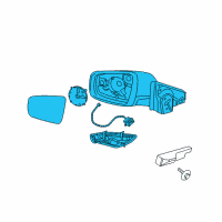 OEM 2012 Buick LaCrosse Mirror Assembly Diagram - 22857440