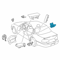 OEM 2001 Toyota Corolla Sensor Assy, Side Air Bag, RH Diagram - 89860-12011