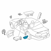 OEM 1999 Toyota Corolla Side Sensor Diagram - 89830-12011