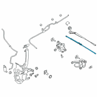 OEM 2016 Ford Fusion Wiper Blade Diagram - DS7Z-17528-B