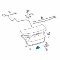 OEM 2011 Lexus ES350 Switch, Luggage Electrical Key Diagram - 84945-50010