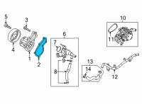 OEM 2021 Hyundai Sonata Gasket-Water Pump Diagram - 25124-2J400