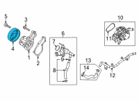 OEM Hyundai Kona Electric Pulley-Coolant Pump Diagram - 25221-2JTA0