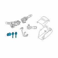 OEM 2014 Toyota Camry Cylinder & Keys Diagram - 69057-06310