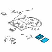 OEM 2016 Lexus RC350 Lamp Sub-Assembly, Map Diagram - 81208-24130-C0