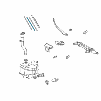 OEM 2010 Toyota Camry Blade Assembly Refill Diagram - 85214-06140