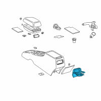 OEM 2003 Pontiac Vibe Holder, Front Floor Console Rear Cup Diagram - 88972598