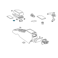 OEM Pontiac Latch, Front Floor Console Compartment Door Diagram - 88972973