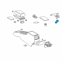 OEM 2006 Pontiac Vibe Receptacle, Front Floor Console Compartment Accessory Power Diagram - 88971515