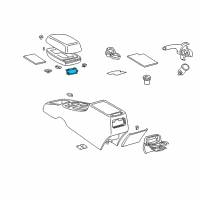 OEM 2006 Pontiac Vibe Hinge, Front Floor Console Compartment Dr(Dr Side) Diagram - 88970588