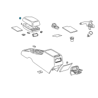 OEM Pontiac Latch, Front Floor Console Compartment Door Diagram - 88972766