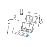 OEM 2020 Jeep Wrangler Front Seat Cushion Diagram - 68282005AC