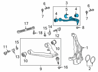 OEM 2022 Chevrolet Tahoe Upper Control Arm Diagram - 84646948