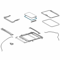 OEM 2022 Lexus ES350 Weatherstrip, Sliding Roof Diagram - 63251-33070