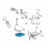 OEM Acura Air Cleaner Element Assembly Diagram - 17220-5A2-A00