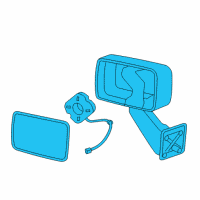 OEM 2009 Hummer H3T Mirror Assembly Diagram - 20836085