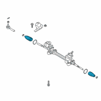 OEM Lexus Boot Set, Steering Rack Diagram - 45535-09500
