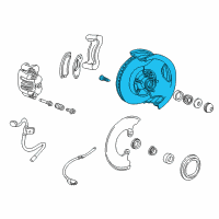 OEM 1998 Ford Explorer Hub & Rotor Diagram - YL2Z-1V102-CC