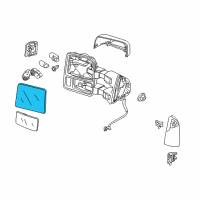 OEM 2015 Ford F-250 Super Duty Mirror Glass Diagram - 7C3Z-17K707-H