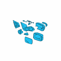 OEM 2008 Acura MDX Mirror Assembly, Passenger Side Door (Steel Blue Metallic) (R.C.) (Heated) Diagram - 76200-STX-A02ZA