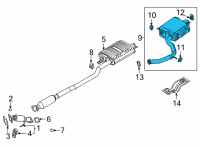 OEM Hyundai Santa Cruz MUFFLER ASSY-REAR Diagram - 28710-K5540