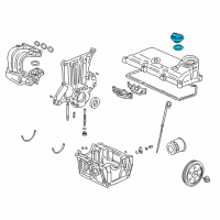 OEM 2000 Honda Insight Cap Assembly, Oil Filler Diagram - 15610-PHM-A00