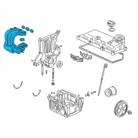 OEM 2001 Honda Insight Manifold Assembly, Intake Diagram - 17000-PHM-006