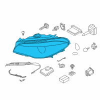 OEM 2011 BMW 535i xDrive Left Headlight Diagram - 63-11-7-271-903