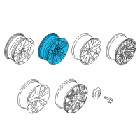 OEM 2019 BMW 330i xDrive Disc Wheel Light Alloy Jet Bl.Solenoid.Paint Diagram - 36-11-6-882-588