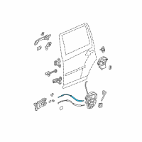 OEM 2015 Honda Pilot Cable, Rear Door Lock Diagram - 72633-SZA-A00