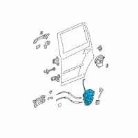 OEM Honda Latch Assembly, Left Rear Diagram - 72650-SZA-A02