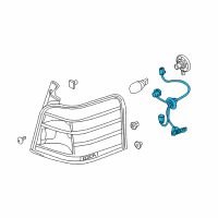 OEM 2009 Ford Taurus X Socket & Wire Diagram - 8F9Z-13410-B