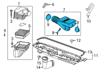 OEM GMC Outlet Duct Diagram - 84841228