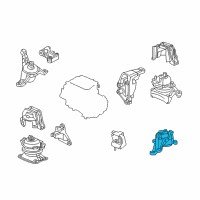 OEM 2015 Acura RDX Rubber Assembly, Transmission Mounting (Upper) Diagram - 50870-TX4-A01