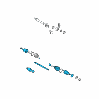 OEM Hyundai Tucson Shaft Assembly-Drive, RH Diagram - 49500-2E200