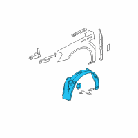 OEM 2008 Buick Lucerne Fender Liner Diagram - 15913335