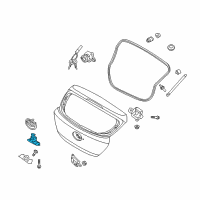 OEM 2012 Hyundai Accent Tail Gate Latch Assembly Diagram - 81230-0U200