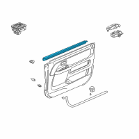 OEM 2003 Honda CR-V Weatherstrip, L. FR. Door (Inner) Diagram - 72375-S9A-003