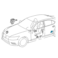 OEM 2013 Lexus LS460 Sensor, Side Air Bag Diagram - 89831-28010