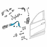 OEM Acura RDX Cable Assembly R, Front Diagram - 72134-TJB-A02