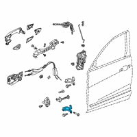 OEM 2018 Acura TLX Hinge, Right Rear Door Diagram - 67920-TZ3-A03ZZ
