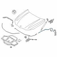 OEM BMW 540i Bowden Cable Diagram - 51-23-7-347-413