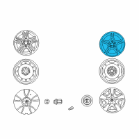 OEM 2002 Toyota Celica Wheel, Alloy Diagram - 42611-20A60