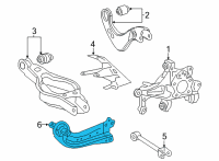 OEM 2022 Lexus NX450h+ Arm Assembly, Trailing Diagram - 48780-42080